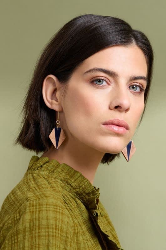 Connection Wood Drop Earrings