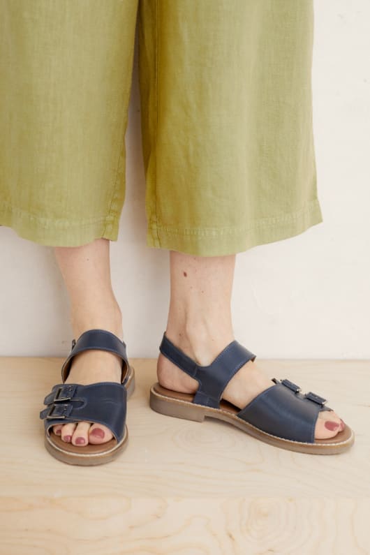 Saints Way Adjustable Leather Sandals