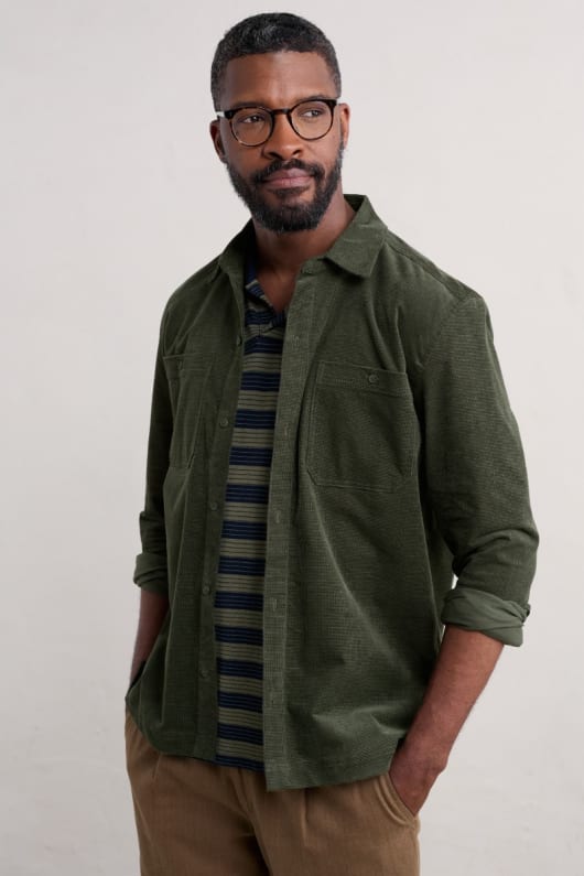 Men s Ropemaker Waffle Cord Overshirt Seasalt Cornwall