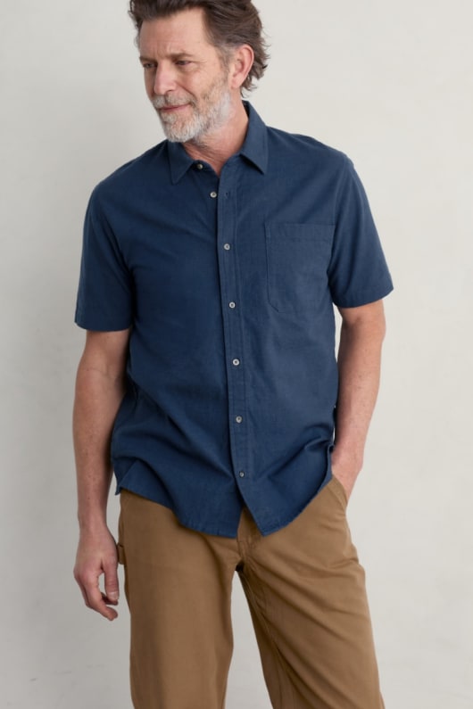 Men's Trewavas Short Sleeve Shirt in GOTS-Certified Organic Cotton