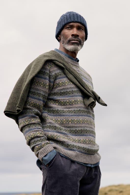 Grey fair isle jumper discount