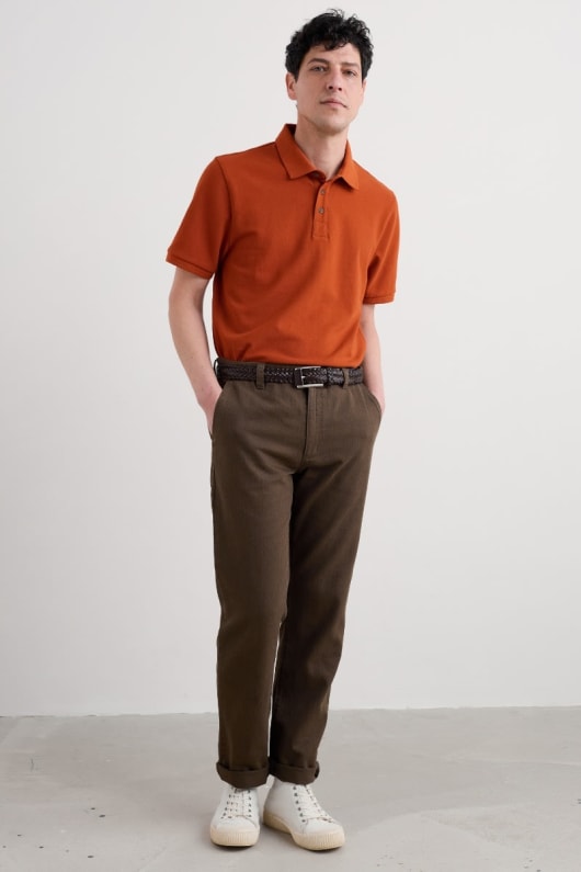 Men's Balefire Polo in GOTS-Certified Organic Cotton Jersey