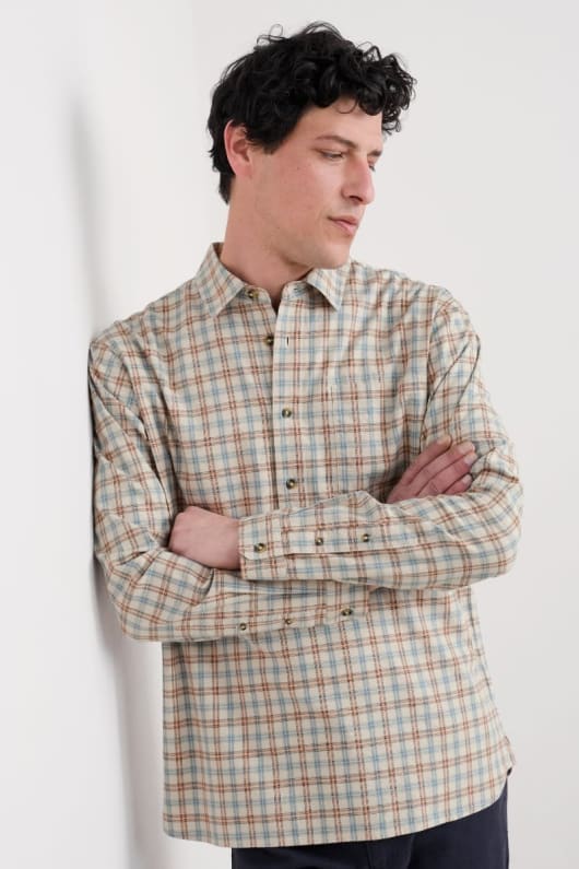 Men's Take Root Half-Placket Check Shirt