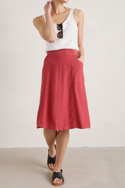 Castle Garden Linen Skirt