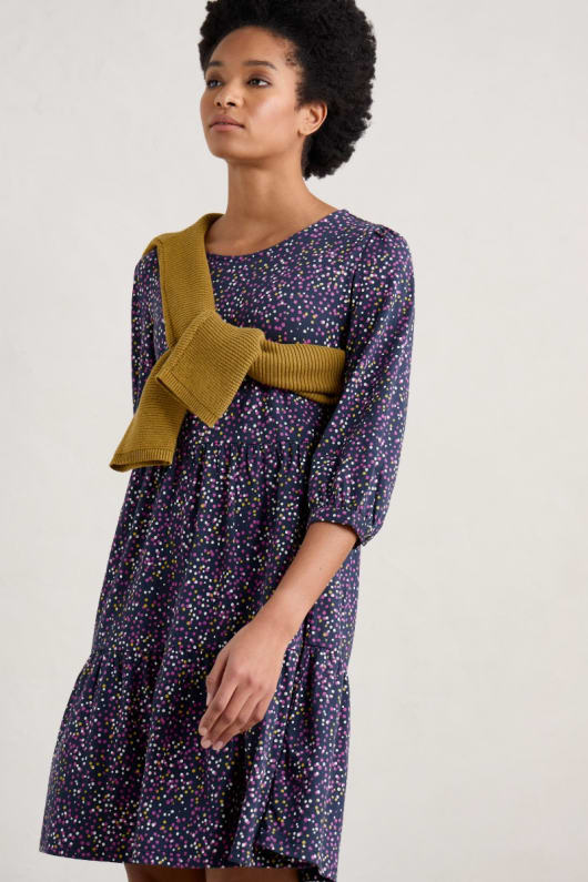 Heron Dip Tiered Jersey Dress