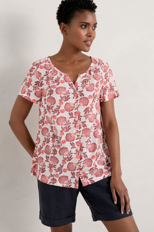 Spring Window Cotton Blend Top