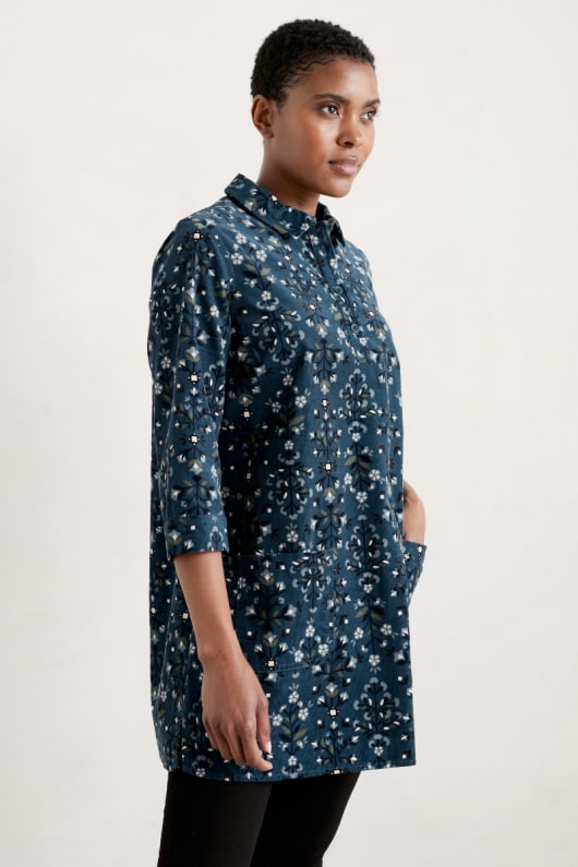 Sky Sketch Needlecord Tunic