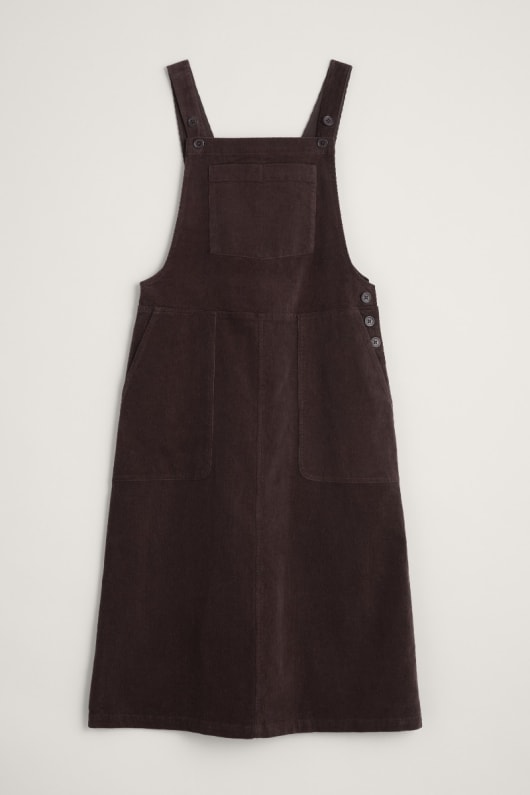 Wave Shape Pinafore Dress Dungaree style Needlecord Dress Seasalt Cornwall