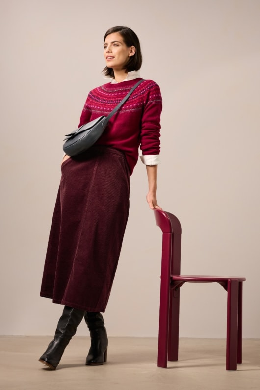 Midi skirt ethical top
