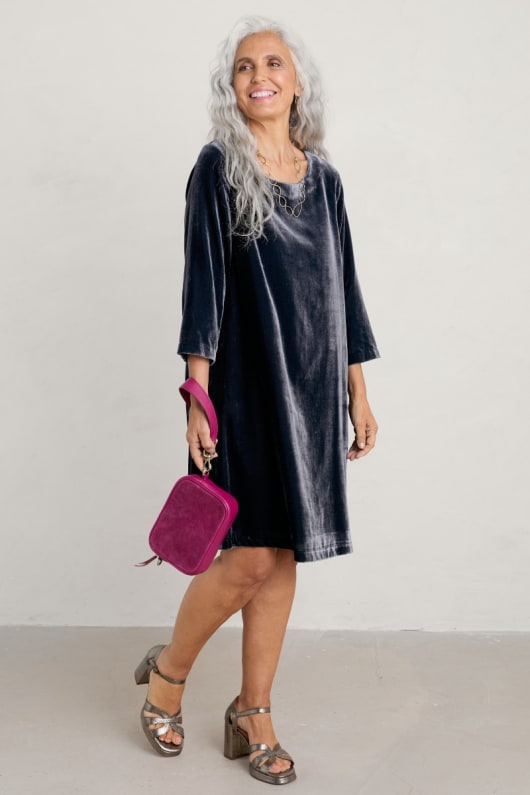 Sea salt velvet dress top