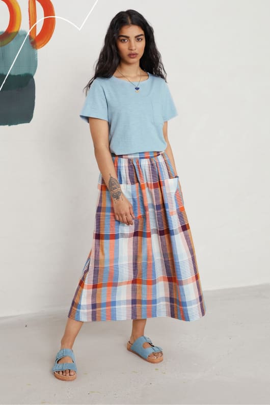Susan Checked Skirt