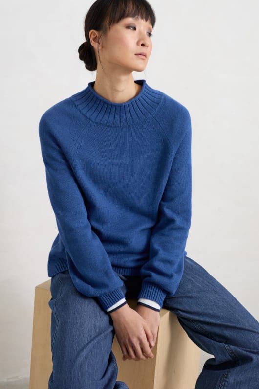 Tremaine Organic Cotton Jumper Seasalt Cornwall