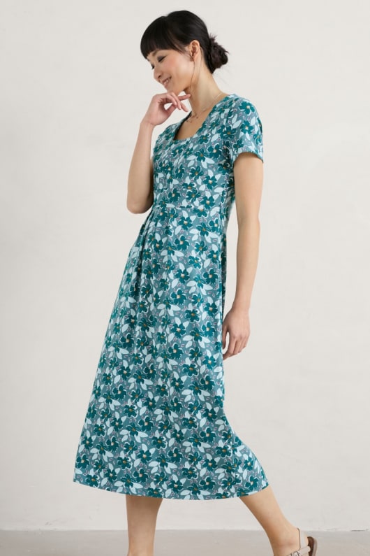 Seed Packet Short Sleeve Midi Dress