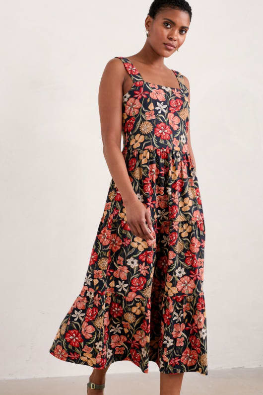 Deep Water Tiered Dress