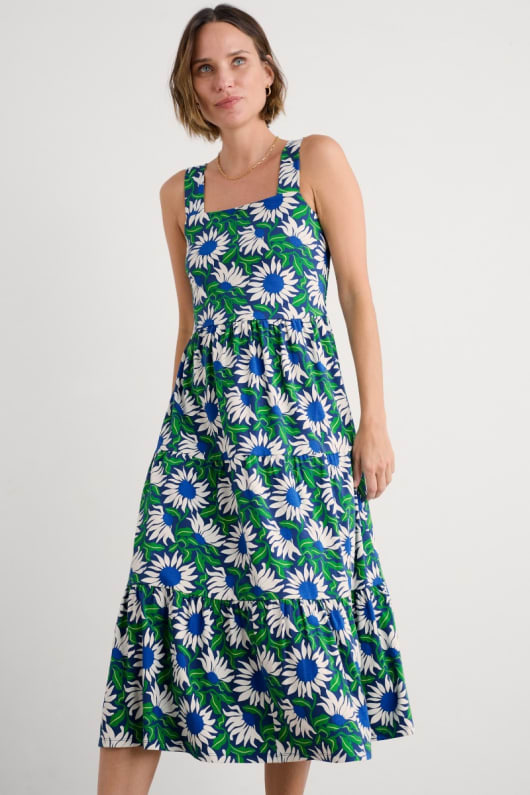 Deep Water Tiered Dress