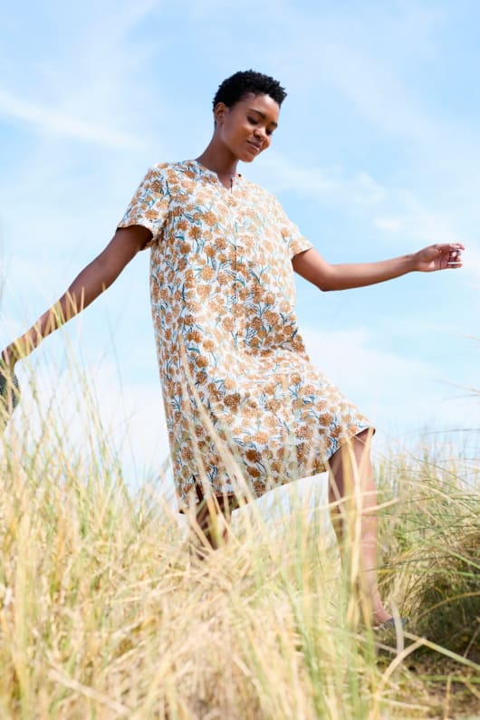 Foreshore Linen Dress A line Summer Dress Seasalt Cornwall