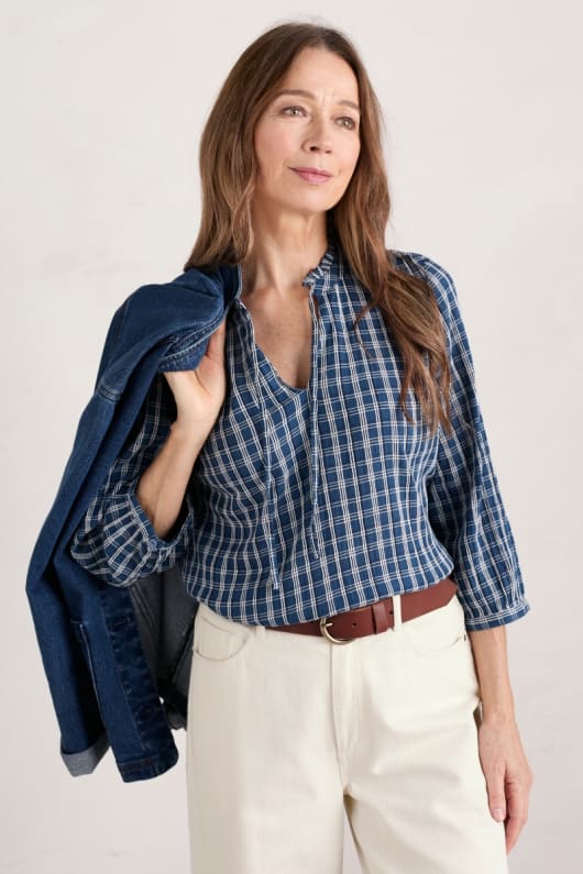 Winnard 3/4 Sleeve Top in GOTS-Certified Organic Cotton