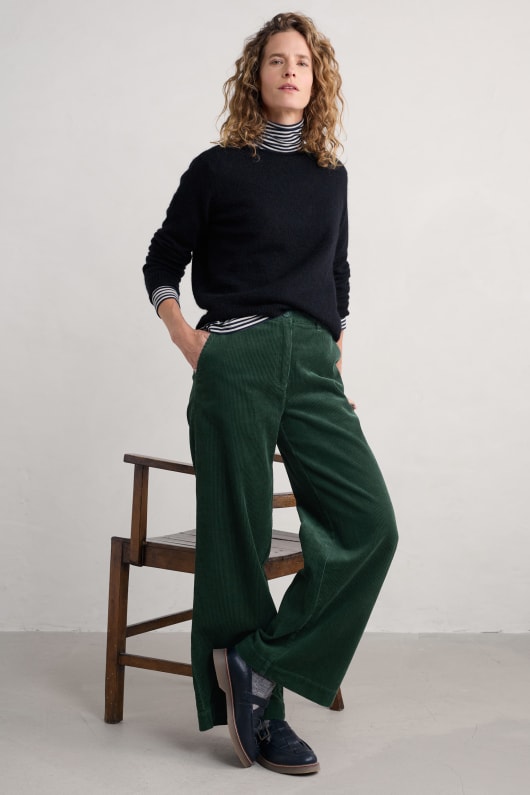 Wide leg corduroy trousers uk outlet
