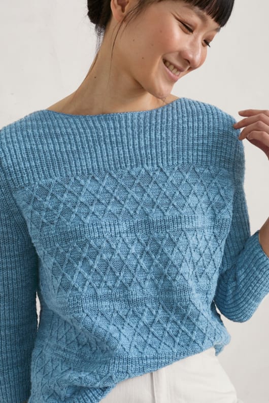 Beechmast Cotton and Linen Jumper Seasalt Cornwall