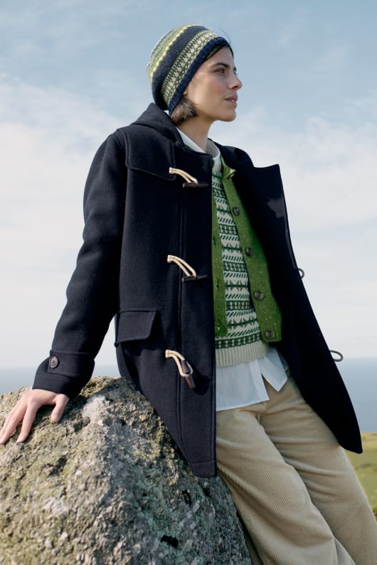 Woman s Cardinham Duffle Coat With Recycled Wool Seasalt Cornwall