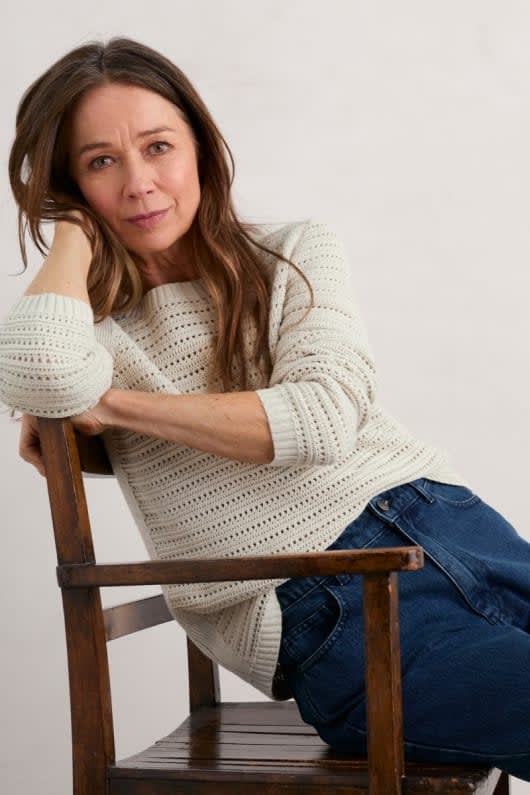 Gull Rock Pointelle Knit Jumper in GOTS-Certified Organic Cotton