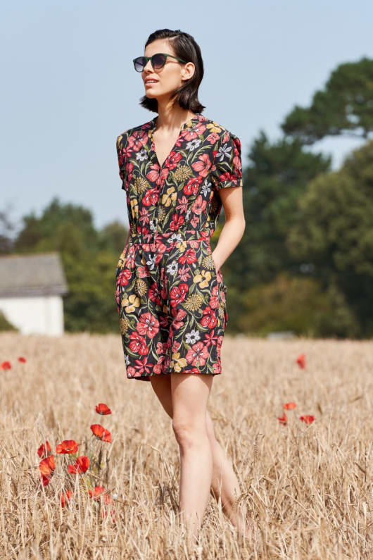 Linen playsuit hot sale