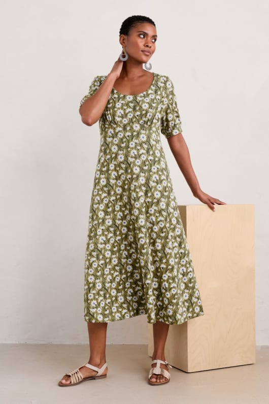 Empire line jersey dress deals
