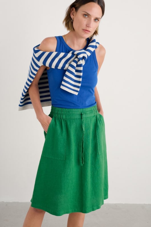 Pepper Moth Linen Skirt
