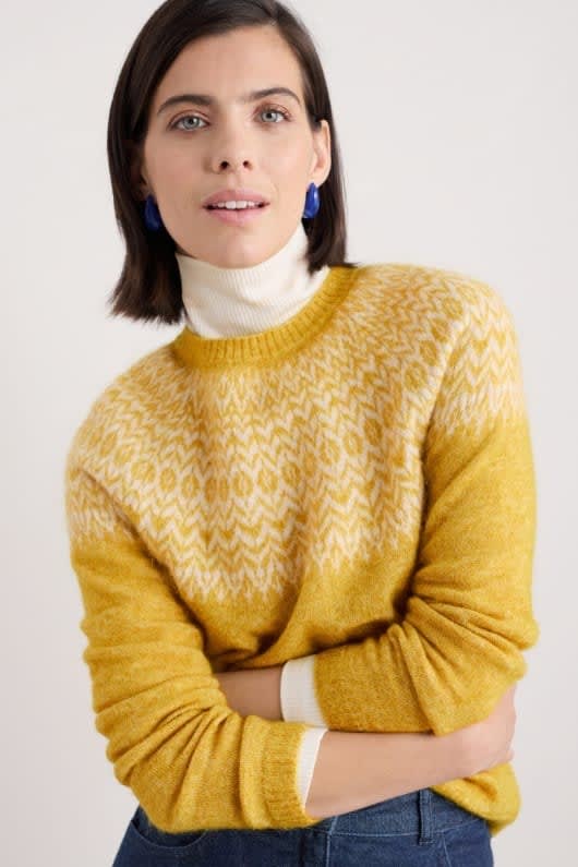 Spruce Frost Mohair-Blend Fair Isle Jumper 
