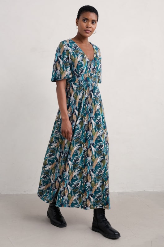 Maxi dress half sleeve outlet
