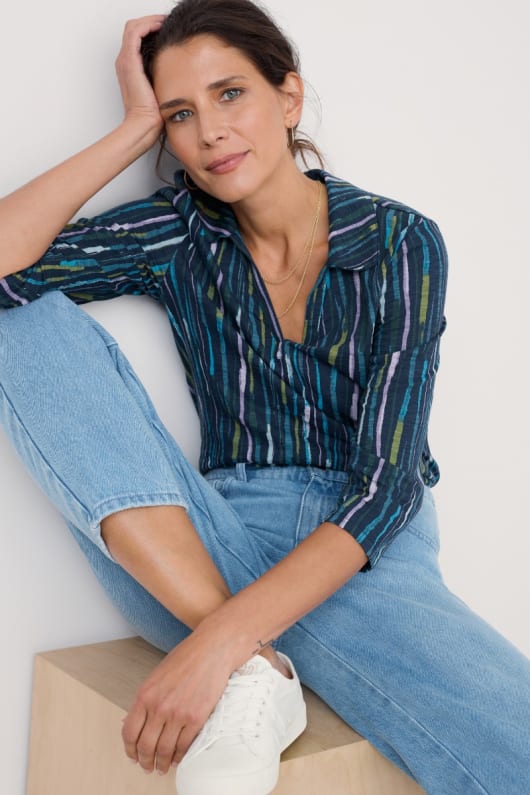 Wavecrest Shirt in GOTS-Certified Organic Cotton Jersey