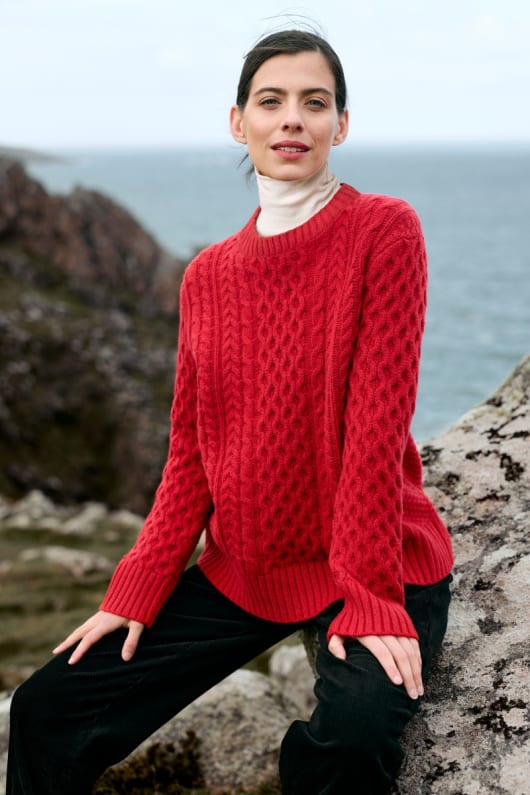 Cable Knit Merino Jumper Seasalt Cornwall Seasalt Cornwall
