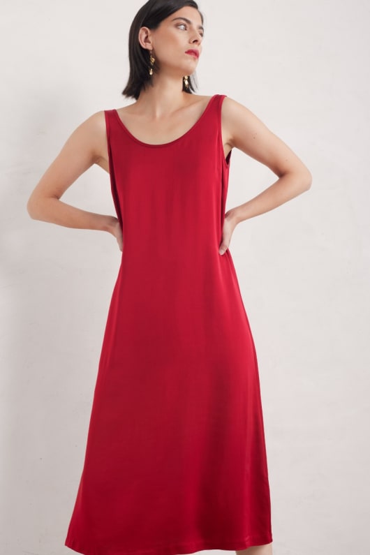 Starling Flight Satin Shift Dress