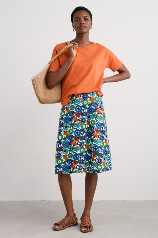 Rose A-Line Knee Length Skirt