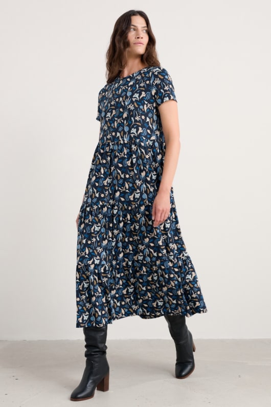 Arborist Short Sleeve Tiered Dress