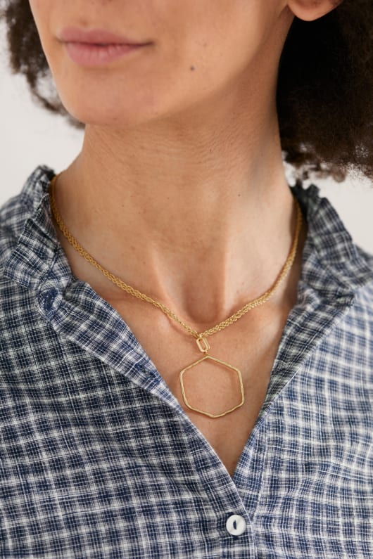 Craft Hexagon Necklace Model Image