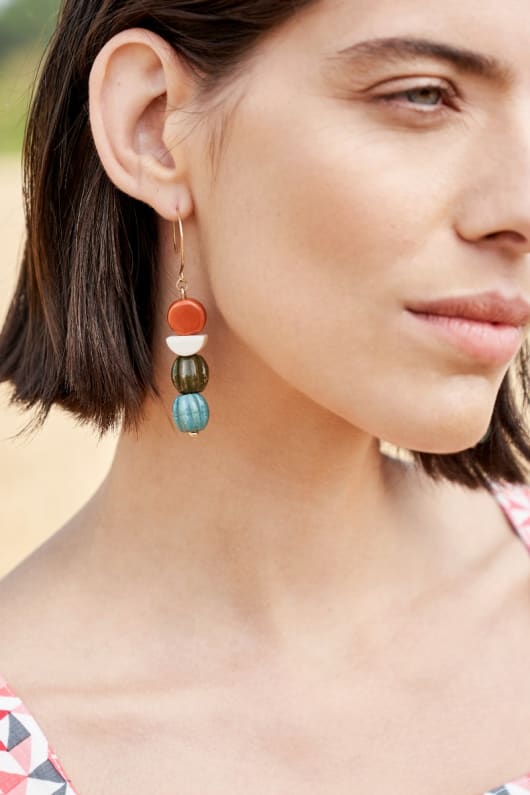 Ceramic drop earrings store