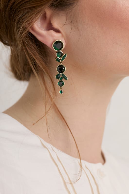 Halvana Drop Earrings Model Image