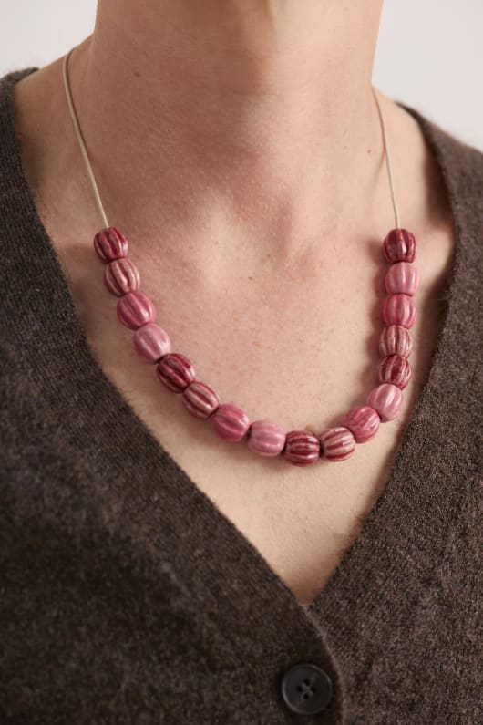 Barley Beaded Necklace Model Image