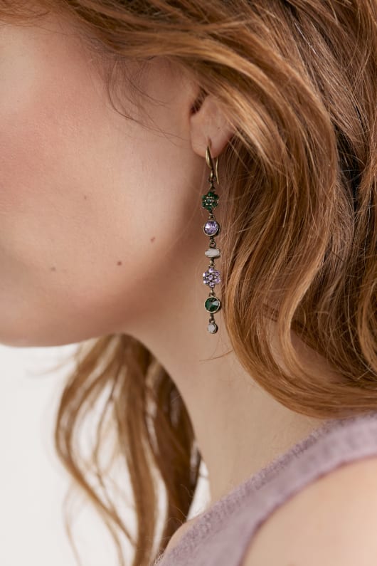 First Frost Drop Earrings Model Image