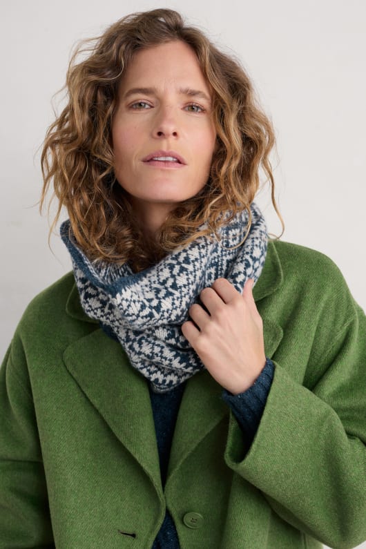 Weatherhill Fair Isle Wool Blend Snood Model Image