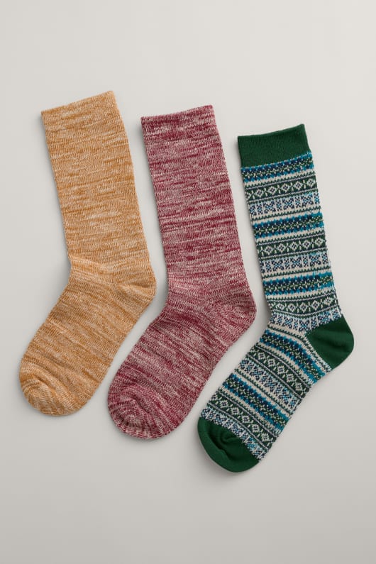 Gift Box of 2 Fair Isle Women's Bloomin Good Socks Model Image