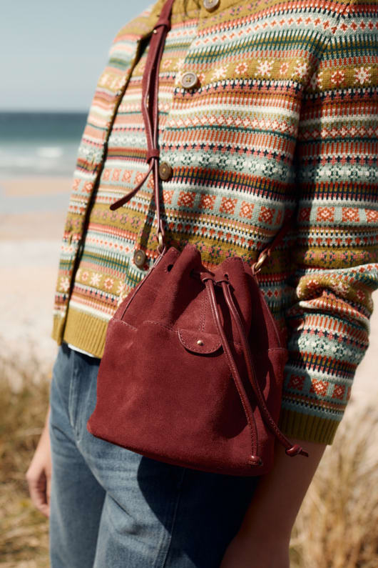 Mor Tide Suede Bucket Bag Image