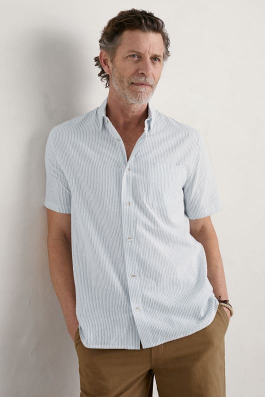 Mens seersucker short sleeve shirts online