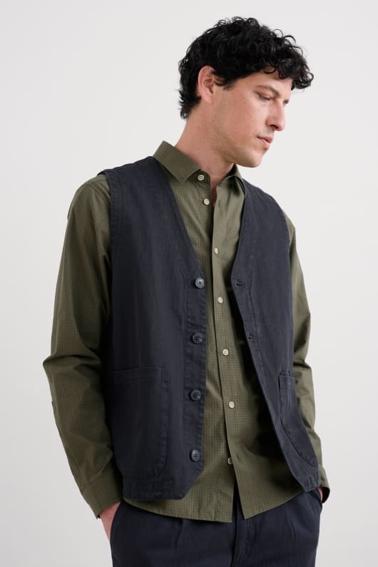 Men's Tollgate Linen Cotton Blend Waistcoat Image