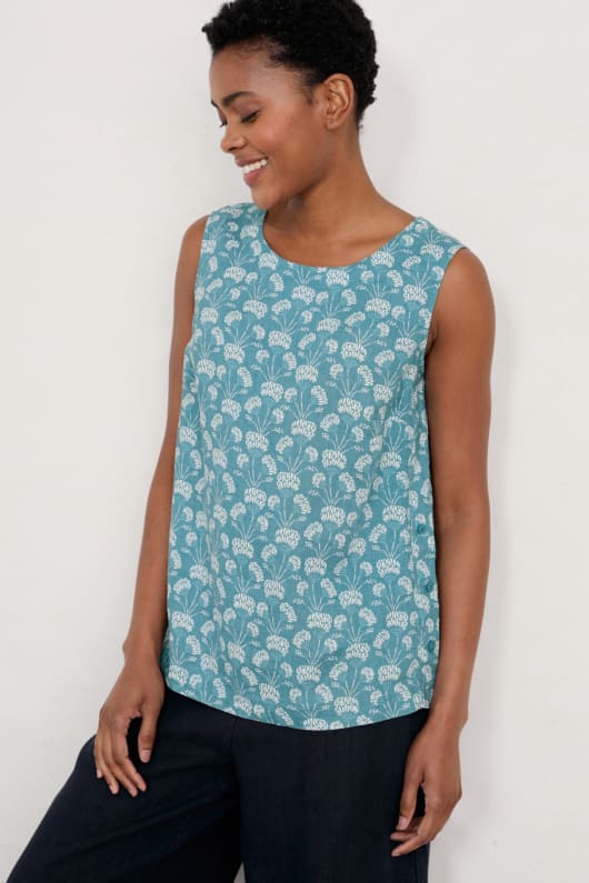 Pontil Linen Top Model Image