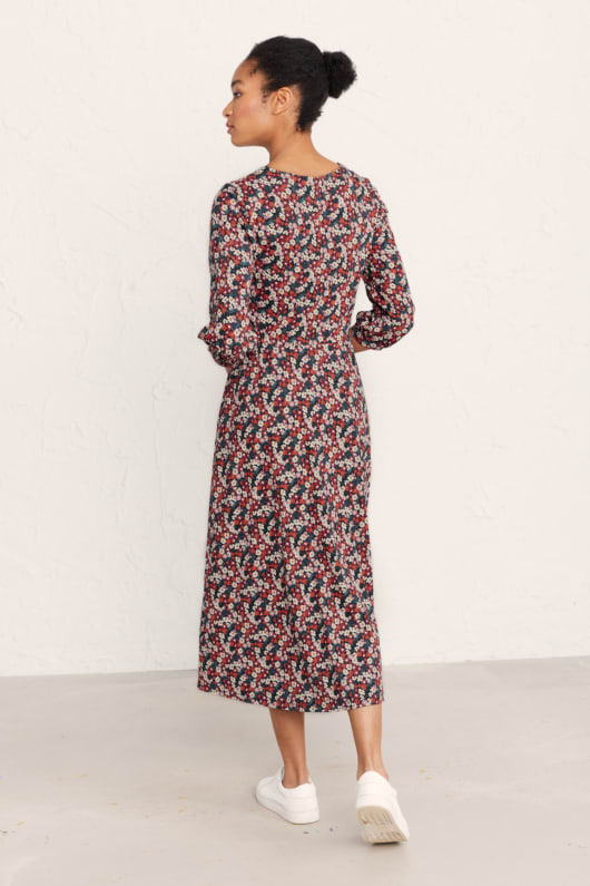 Honeymoon Jersey Wrap Midi Dress Seasalt Cornwall