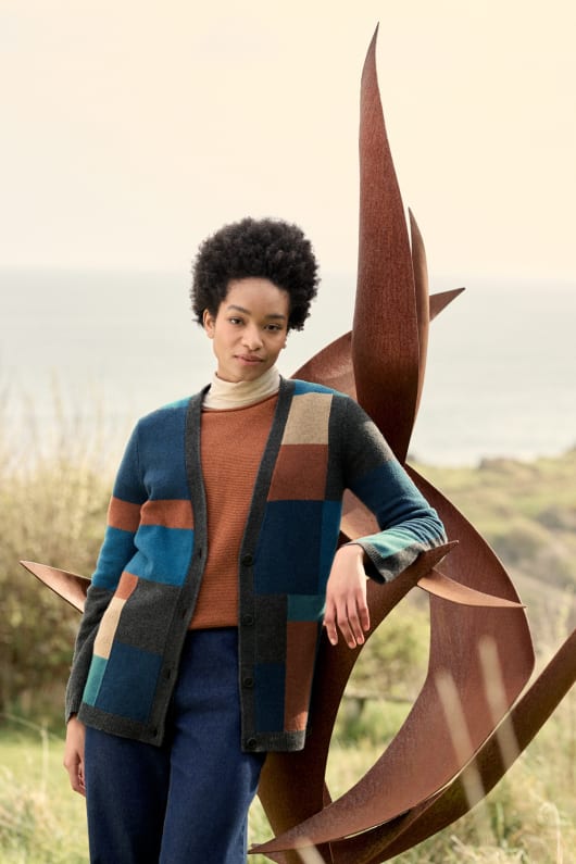 Safe Sail Cardigan Model Image