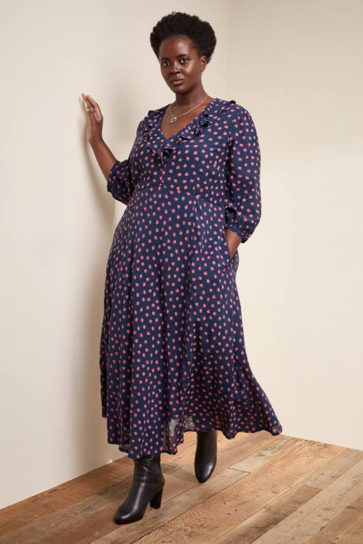 Polka dot flower dress top