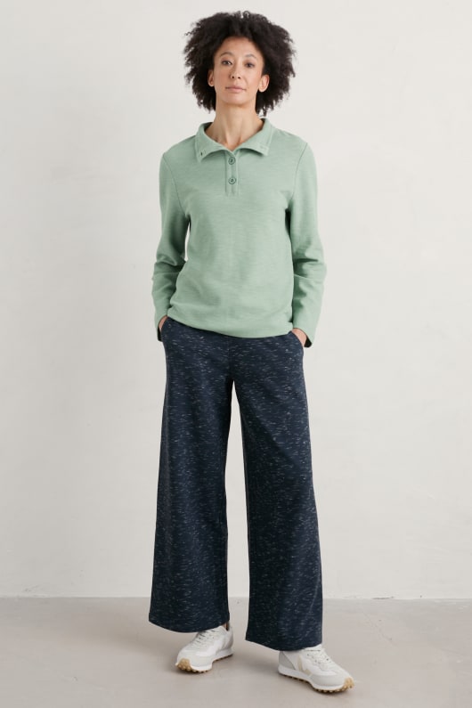 River Current Wide Leg Trousers Model Image